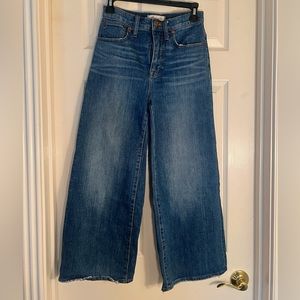 Madewell cropped wide leg jeans